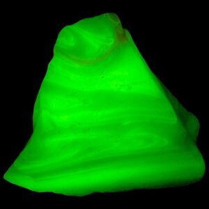 Lavender Layered Art Glass Cullet Glowing Uranium Manganese Slag Glass‎ #4GL300